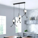 Modern Iron Man Pendant Light Dimmable for Dining Room