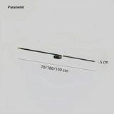 Dimension diagram showing 70, 100 and 130 cm wall light lengths
