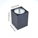 Outdoor ceiling light size options: 9 cm, 12 cm and 15 cm
