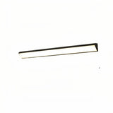 Black linear LED wall light with an illuminated diffuser