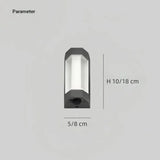 Dimension diagram comparing the 10 cm and 18 cm outdoor wall lights | 10 厘米与 18 厘米户外壁灯