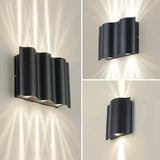 Modern Outdoor Up and Down Wall Light Aluminum Black for Exterior Wall, IP65