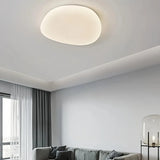 Modern white pebble LED flush ceiling light for bedroom