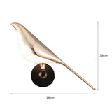 Luxe Gold Bird Wall Light for Bedroom