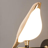 Luxe Gold Bird Wall Light for Bedroom