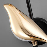 Luxe Gold Bird Wall Light for Bedroom