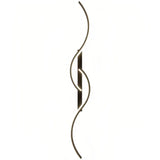 Wave wall light with curved arms and a central rectangular mounting plate