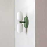 Cream Double Glass Inside Wall Lights