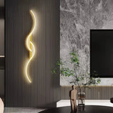 Modern Wave Wall Light Metal with Dimmable LED for Living Room