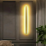 Minimalist Linear Wall Light Dimmable Metal for Living Room