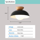 Nordic Eye-Caring Flush Mount Ceiling Light for Bedroom