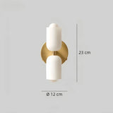 Dimensions of the Nordic opal glass bedside wall light