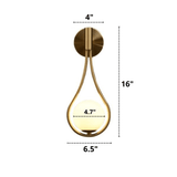 Nordic Luxury Gold Iron Rotatable Wall Light for Bedroom