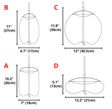 Post Modern Jute Rope Multi Light Glass Pendant