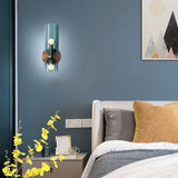 Nordic Glass Up and Down Wall Light for Bedside, Anti-Glare LED