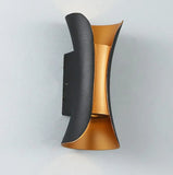 Exterior Up and Down LED Wall Light, Modern Curved Design, IP65