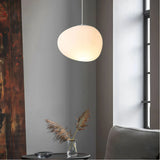 Nordic Pebble Pendant Light White Dimmable for Dining Room