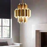 Contemporary Copper Sculptural Chandelier for Living Room