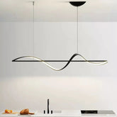 Contemporary Wave Pendant Light Metal Dimmable for Dining Room
