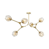 Mid Century Branching Bubble Chandelier Glass for Living Room, Arm Adjustable