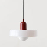 Nordic Cream Stained Glass Pendant Lighting for Dining Room