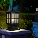 Modern Outdoor Pillar Lantern Light Metal IP65 for Garden