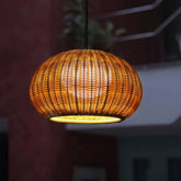 Boho Outdoor Rattan Pendant Light Waterproof for Patio