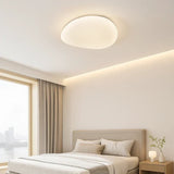Modern white pebble LED flush ceiling light for bedroom