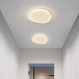 Modern white pebble LED flush ceiling light for Hallway