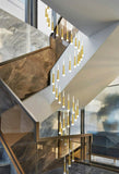 Nordic Rectangular Staircase Chandelier for Hallway