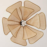 Handcrafted Rattan Petal Pendant Light for Dining Room