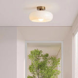 Vintage Persimmon Glass Pendant Light for Corridor