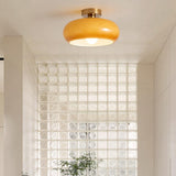 Vintage Persimmon Glass Pendant Light for Corridor