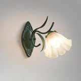 Creative Glass Flower Orchid Wall Light for Bedroom