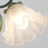 Creative Glass Flower Orchid Wall Light for Bedroom
