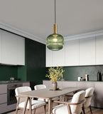 Striped Lantern Clear Glass Pendant Lighting