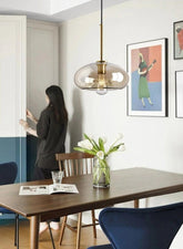 Minimalist Round Single Glass Pendant Lights
