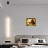 Minimalist Cylinder Pendant Light Black Metal LED Dimmable for Bedside