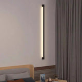 Minimalist Eye-comfort Black Linear Wall Light for Living Room