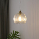 Creative Glass Ribbed Pendant Light