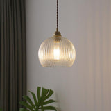 Creative Glass Ribbed Pendant Light