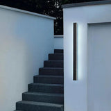 Minimalist Linear Outdoor Wall Light Metal Black for Porch, IP65