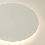 Close-up of acrylic shade on cream LED ceiling light