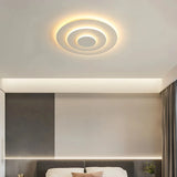 Round cream multi-layer LED flush ceiling light