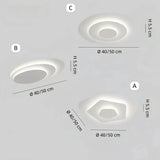 40 cm cream multi-layer LED ceiling light dimensions