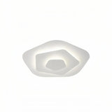 Cream multi-layer LED ceiling light switched off