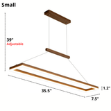 Line Rectangular Pendant Ceiling Lights for Dining Room
