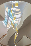 Nordic Rectangular Staircase Chandelier for Hallway