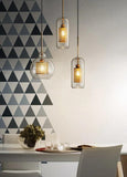 Industrial Glass Light Pendants with Round Spheres