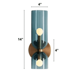 Brass and Glass Up and Down Wall Lighting